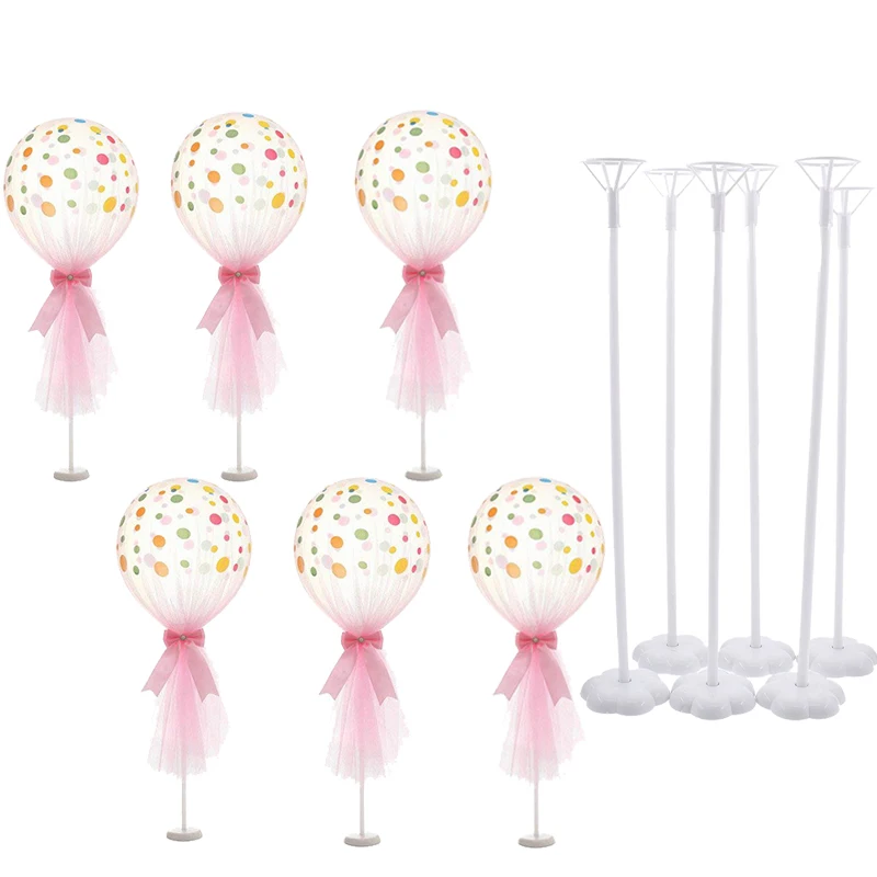 6pcs Balloon Holder Stand Balloon Stick Stand for Table Decor Wedding Balloon Decorations Baby Shower Birthday Party Supplies