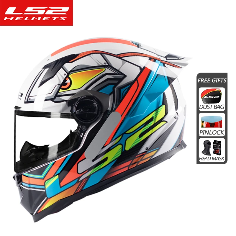 Original LS2 FF300 Full Face Motorcycle Helmet Woman Man Casco Moto Helmets with transparent Visor ECE