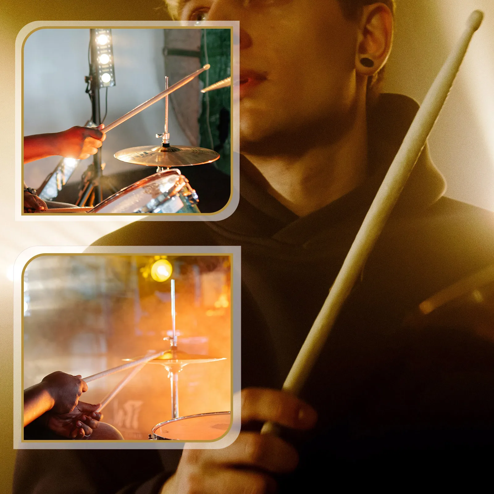 

4pcs Maple Drum Stick Durable Wooden Percussion Tool For Drums Snare Jazz Lightweight Stage Performance Music