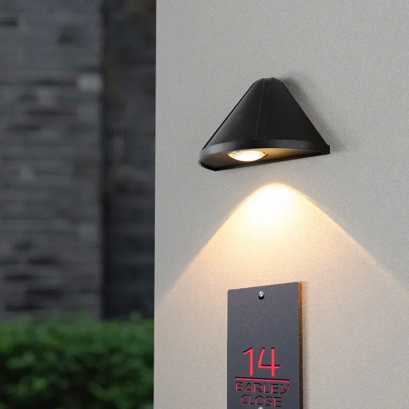 Waterproof Wall Lamps Led Lights Outdoor House Number for Garden Decor Courtyard Minimalist 5W Black White Modern Porch Light