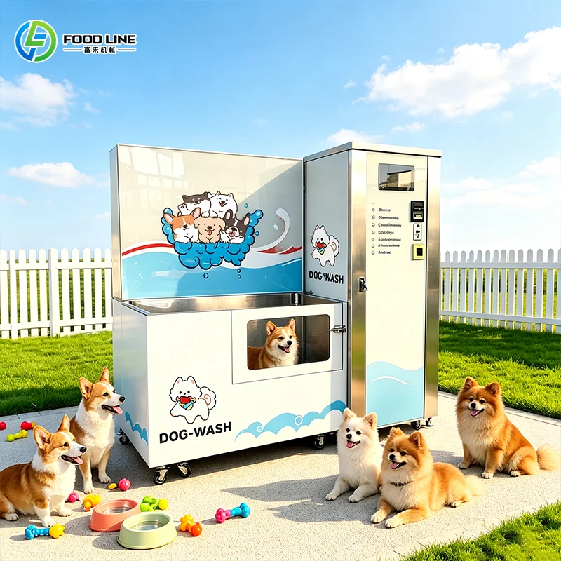 Compact Movable Pet Washing Booth Automatic Cat Dog Bathing Unit Self‑Serve Grooming For Small Pets