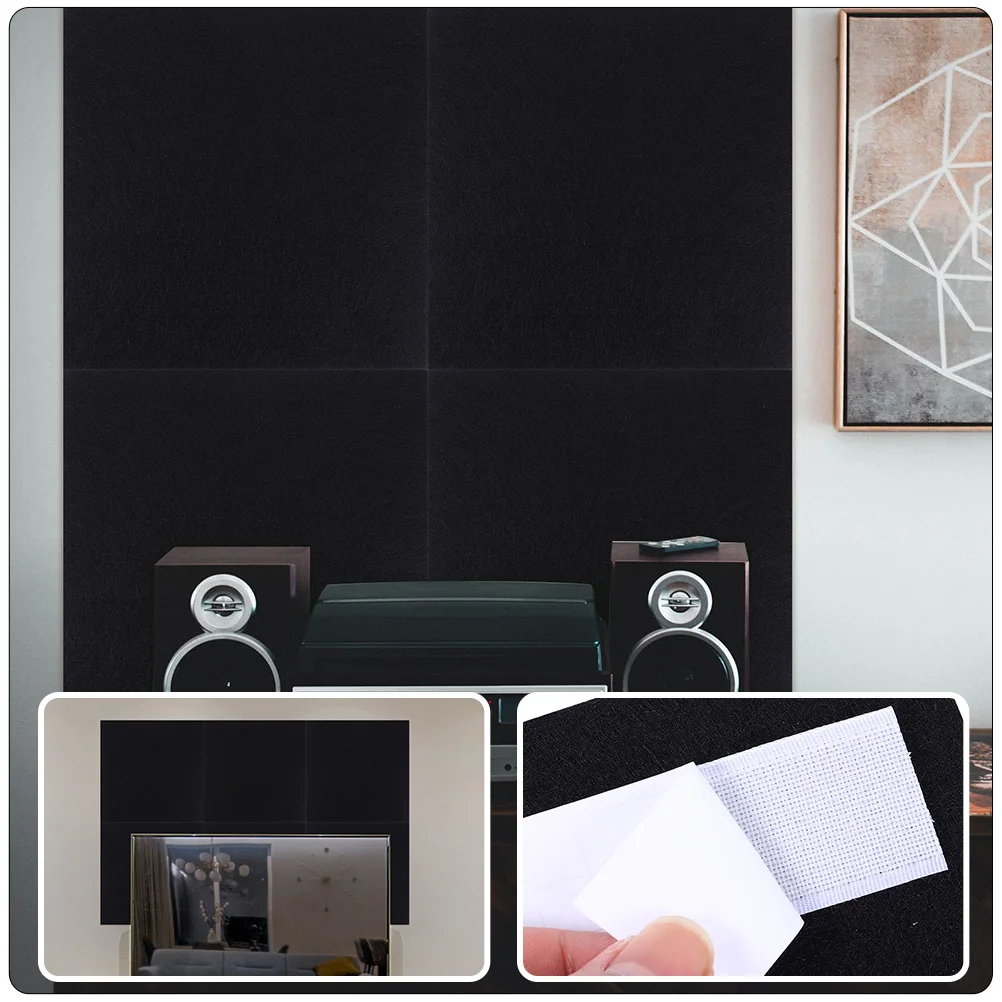 

2 Pcs Sound Proof Foam Soundproof Wall Panel Absorbing Panels Deadening Black Absorbers