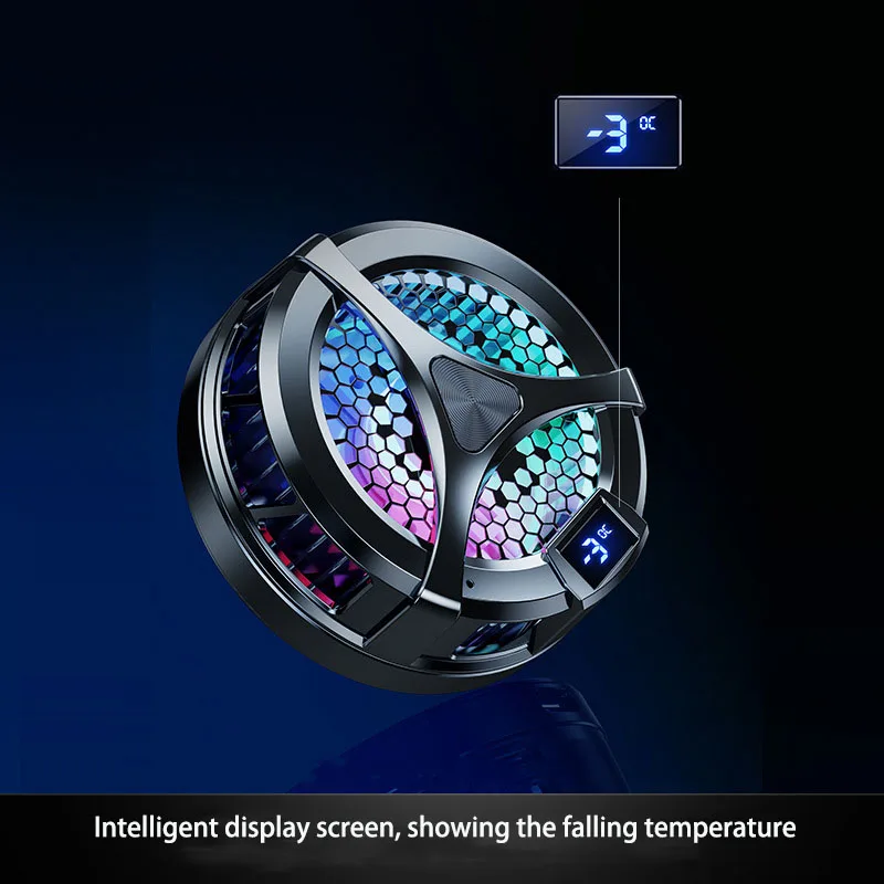 X36 Digital Display Mobile Phone Radiator 9v 15w Magnetic Suction Wireless Fast Charging Silent Semiconductor Cooler Cooling Fan