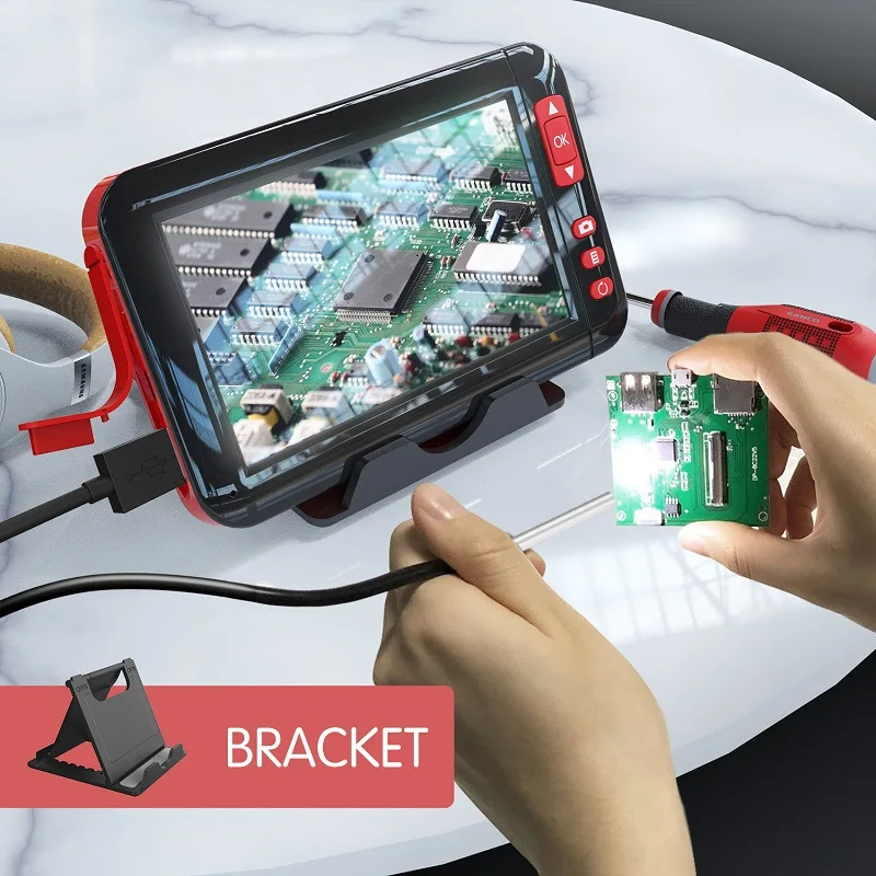 

With 4.3 inch display high definition endoscope auto repair industrial pipe sewer probe waterproof camera 3.9mm