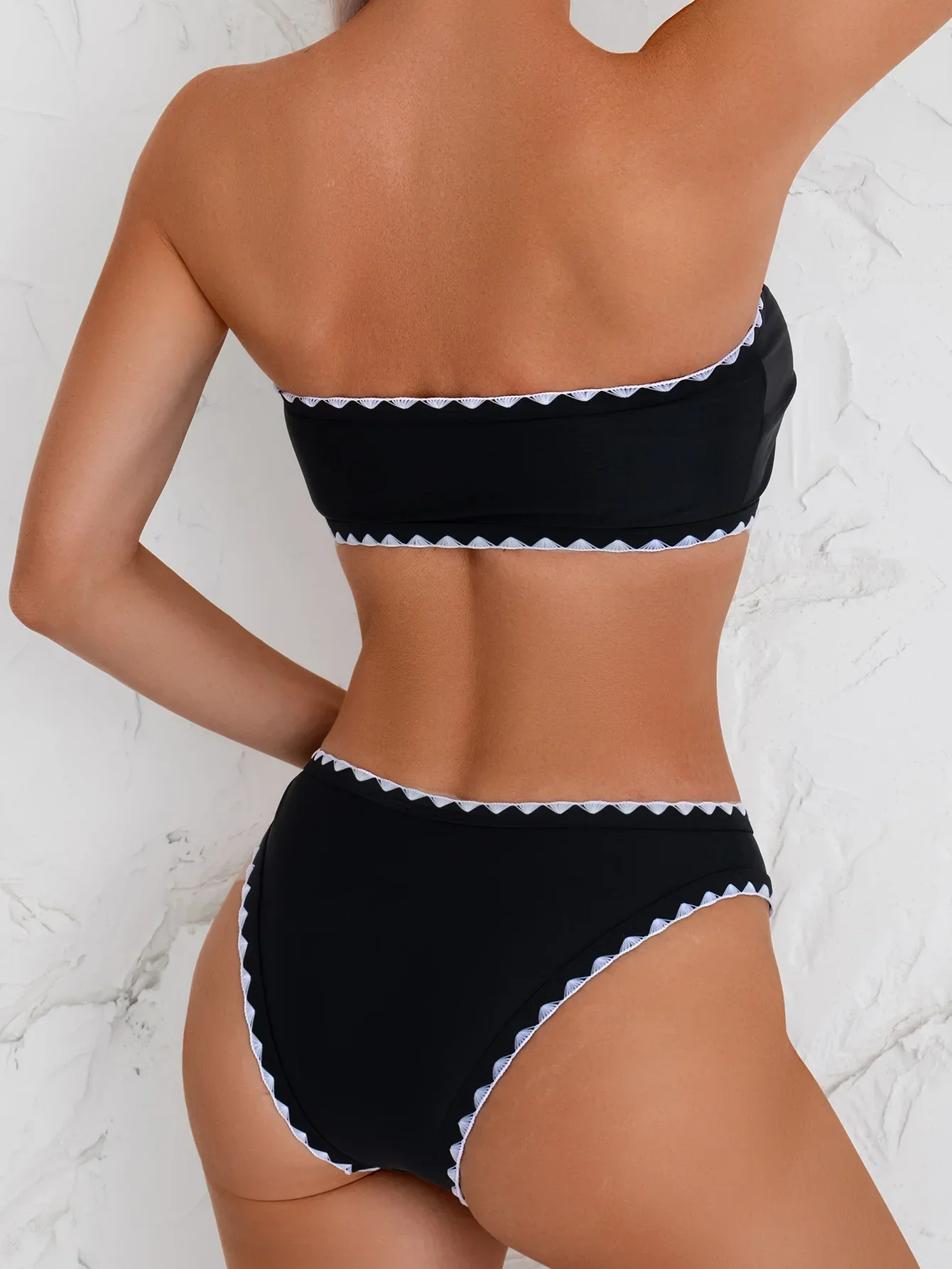 2025 novo conjunto de biquíni feminino sexy sem alças bandeau sem costas maiô 2 peça conjunto praia férias verão maiô