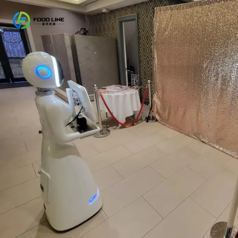 Robotic Photo Booth Roamer Wireless Selfie Robot Automatic Rotation Mobile Photography Station for Events Parties Social Sharing