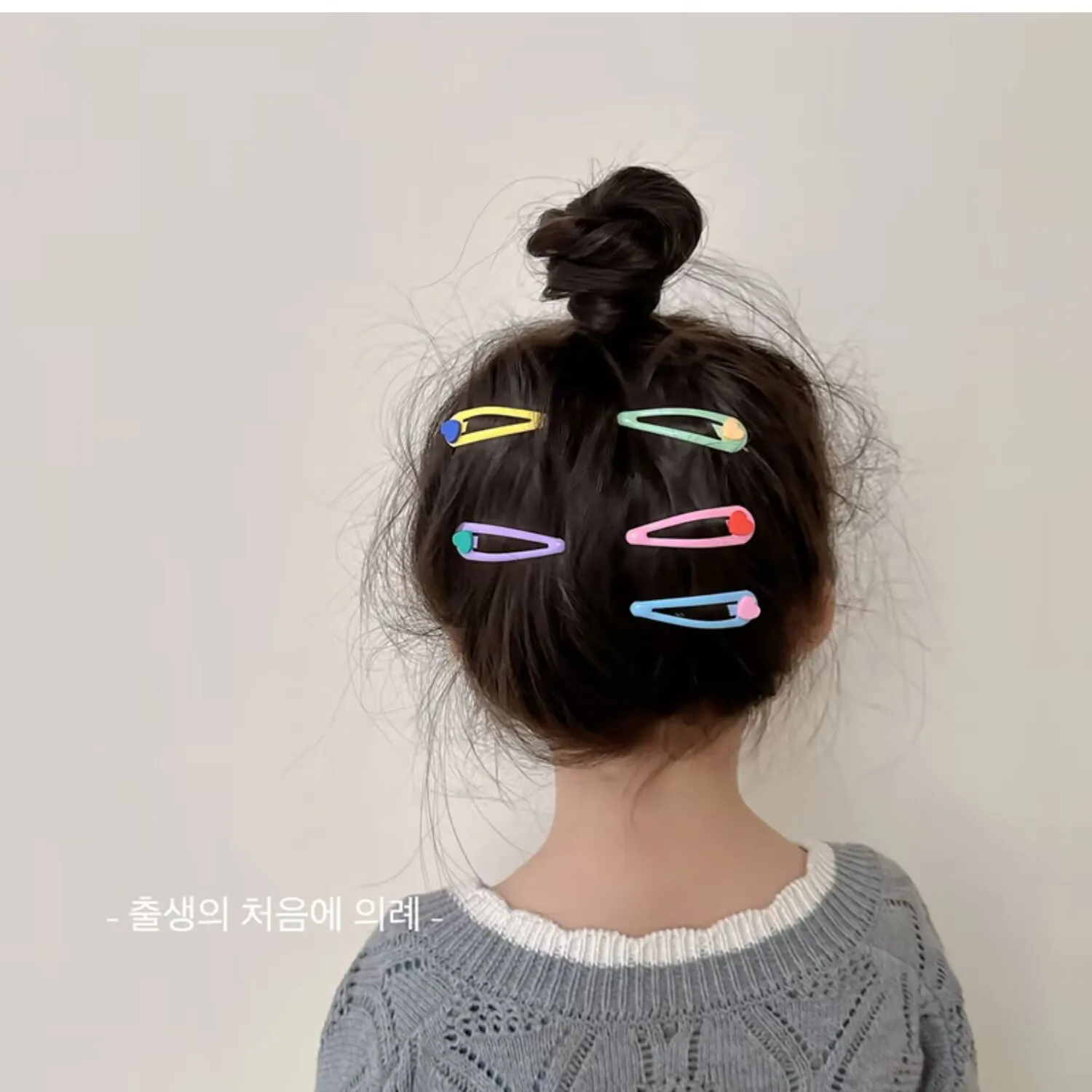 Hair Clips 5 Pack Eco Friendly Plastic Korean Style Toddler Girls Forehead Bangs Fixing Hair Ornaments for Kids Accessories