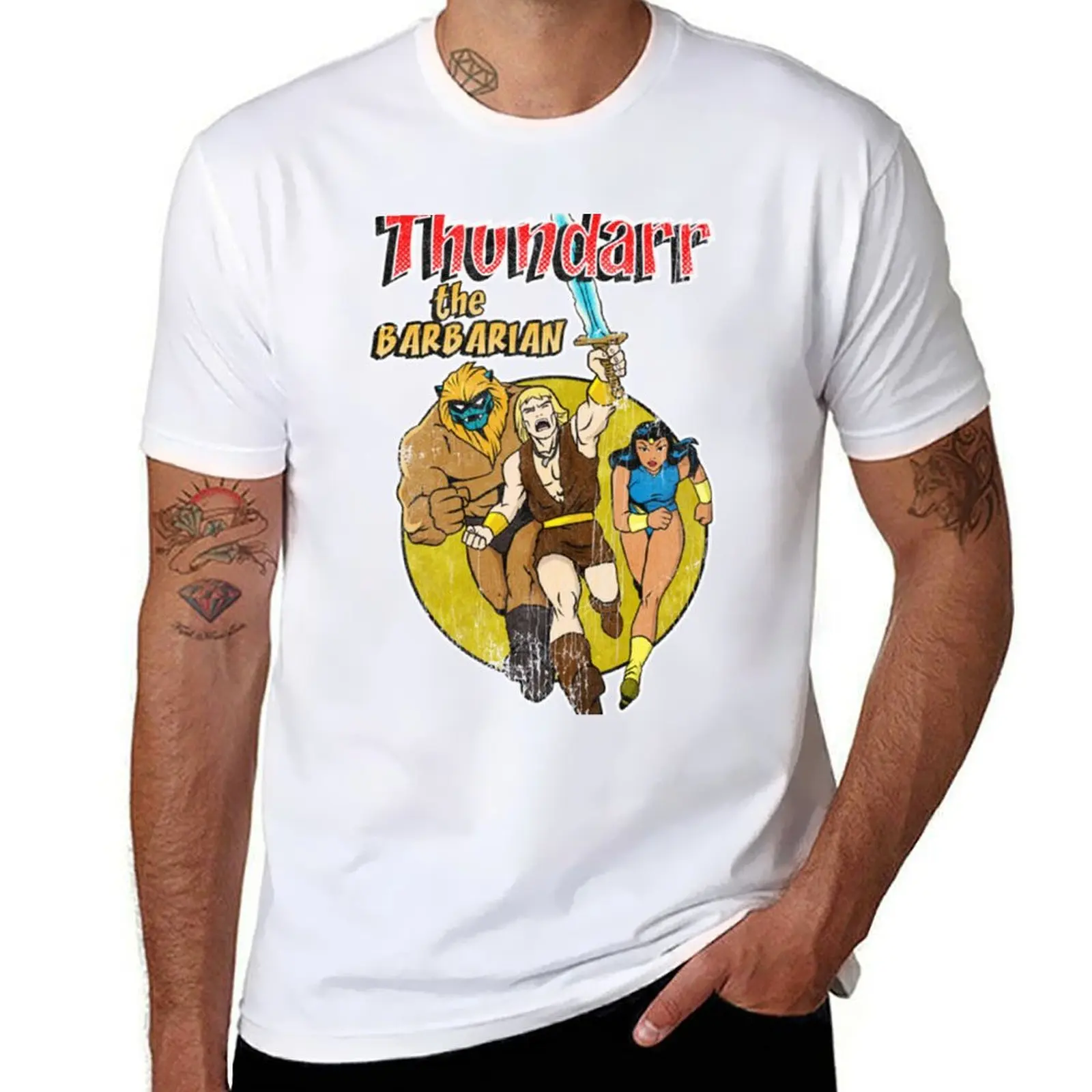 

Distressed Thundarr the barbarian T-Shirt T-Shirt mens graphic t shirts t shirt custom print T-Shirt