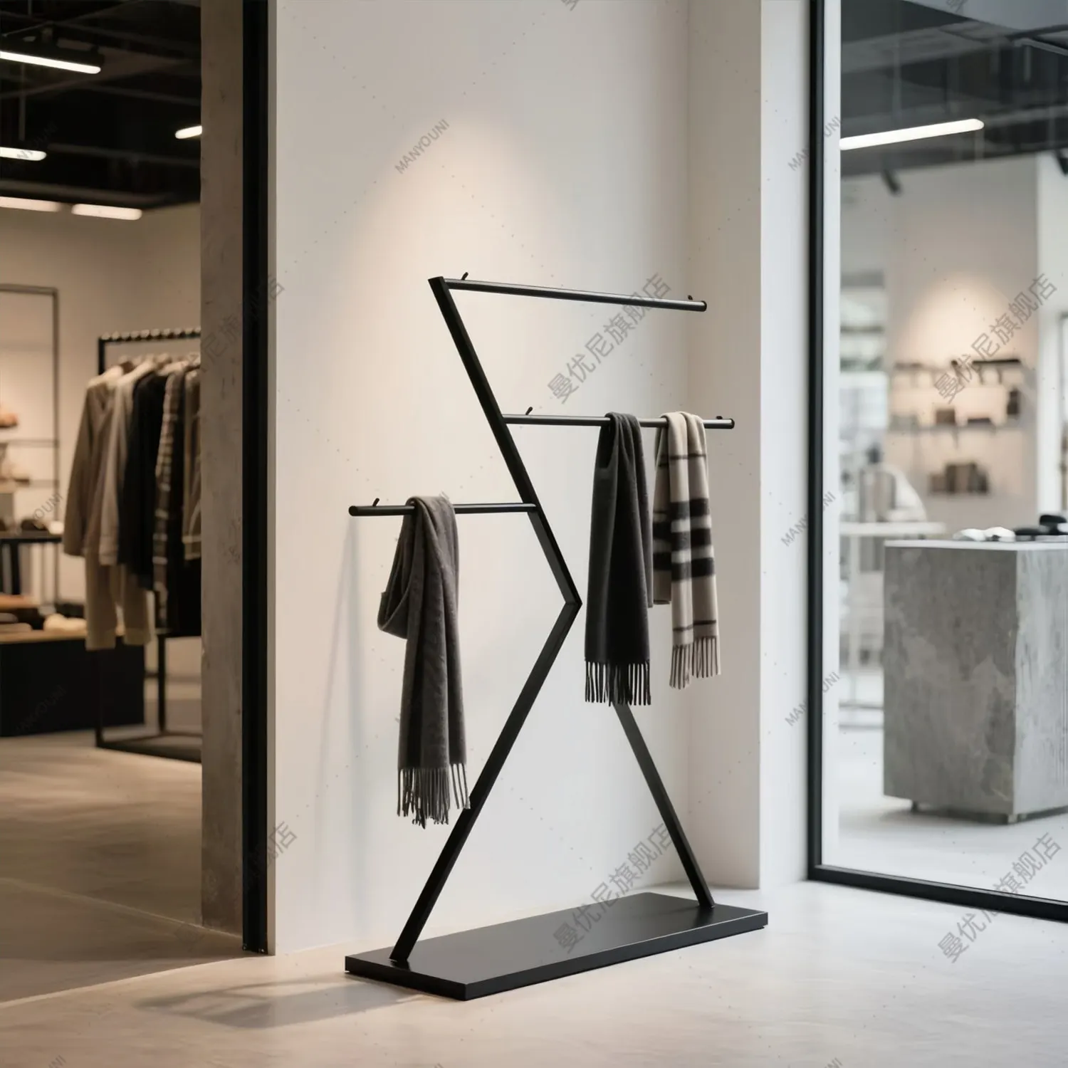 Clothing store display rack floor-standing creative scarf silk scarf display rack jeans pants multifunctional display props