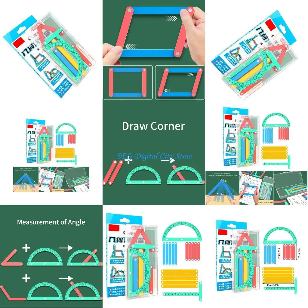 

U75B Portable Geometry Demonstrator Teaching Aid For Constructing 2D Models In STEM Education Math Tools