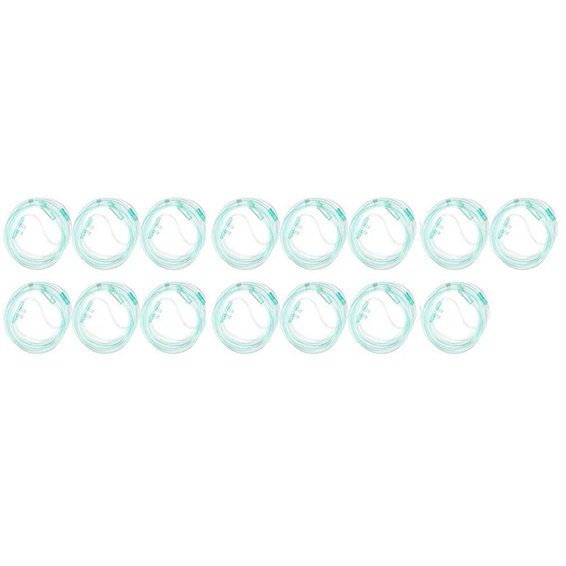 15Pcs Oxygen Cannulas 2 Meters Nasal Cannula Soft Nasal Oxygen Tubing O2 Cannula for Adults-A10G