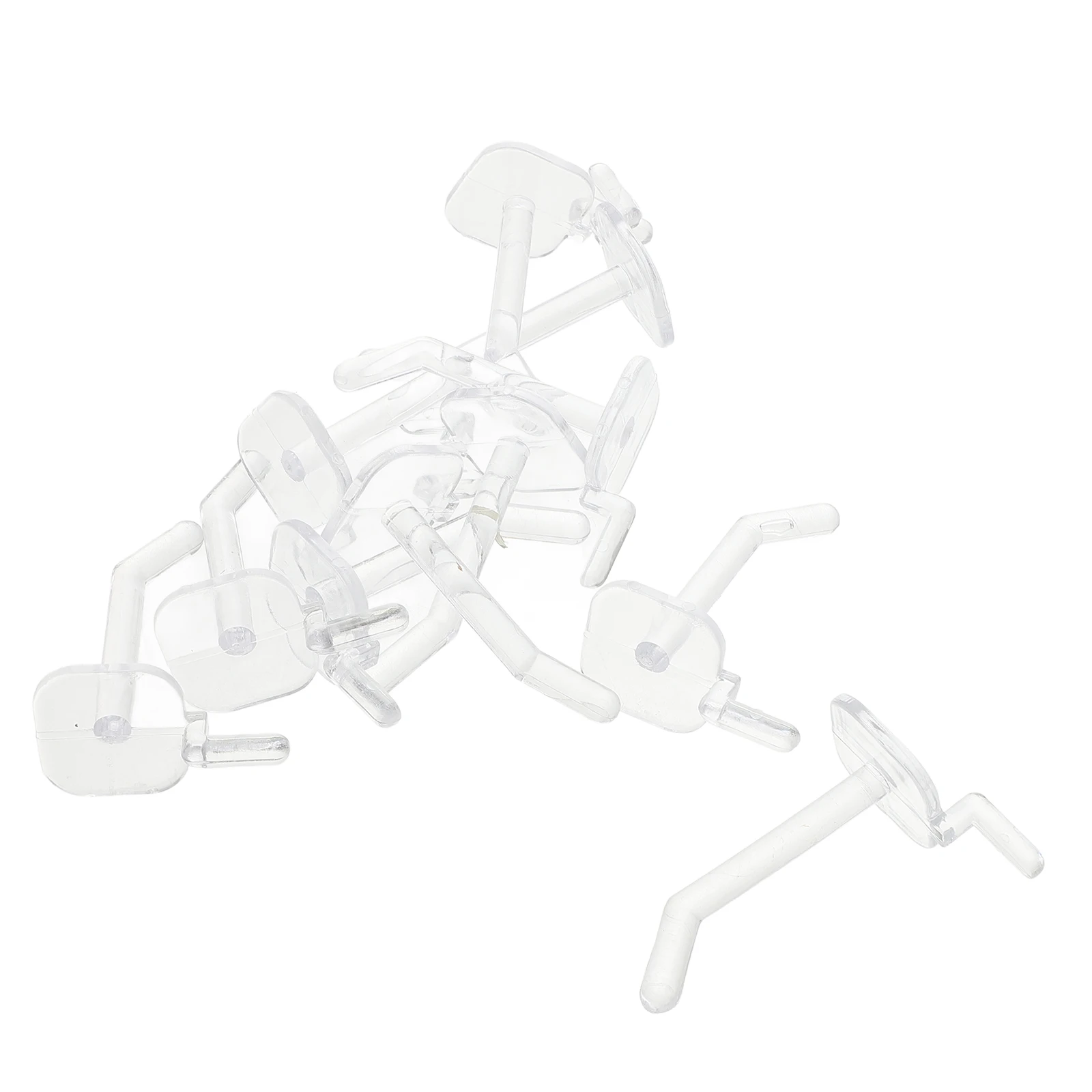 

50pcs Transparent Strong Peg For Pegboard Wall Organizer Garage Tool Storage Holes Board Hanging Hooks Retail Display Small