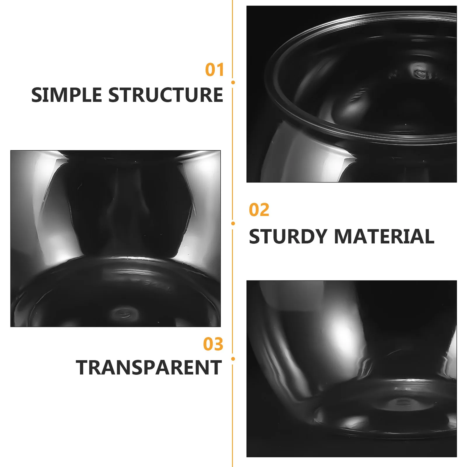 

Small Transparent Plastic Fish Bowl Antifalling Durable Easy Clean Desktop Aquarium Goldfish Turtle Tank Fish Bowl