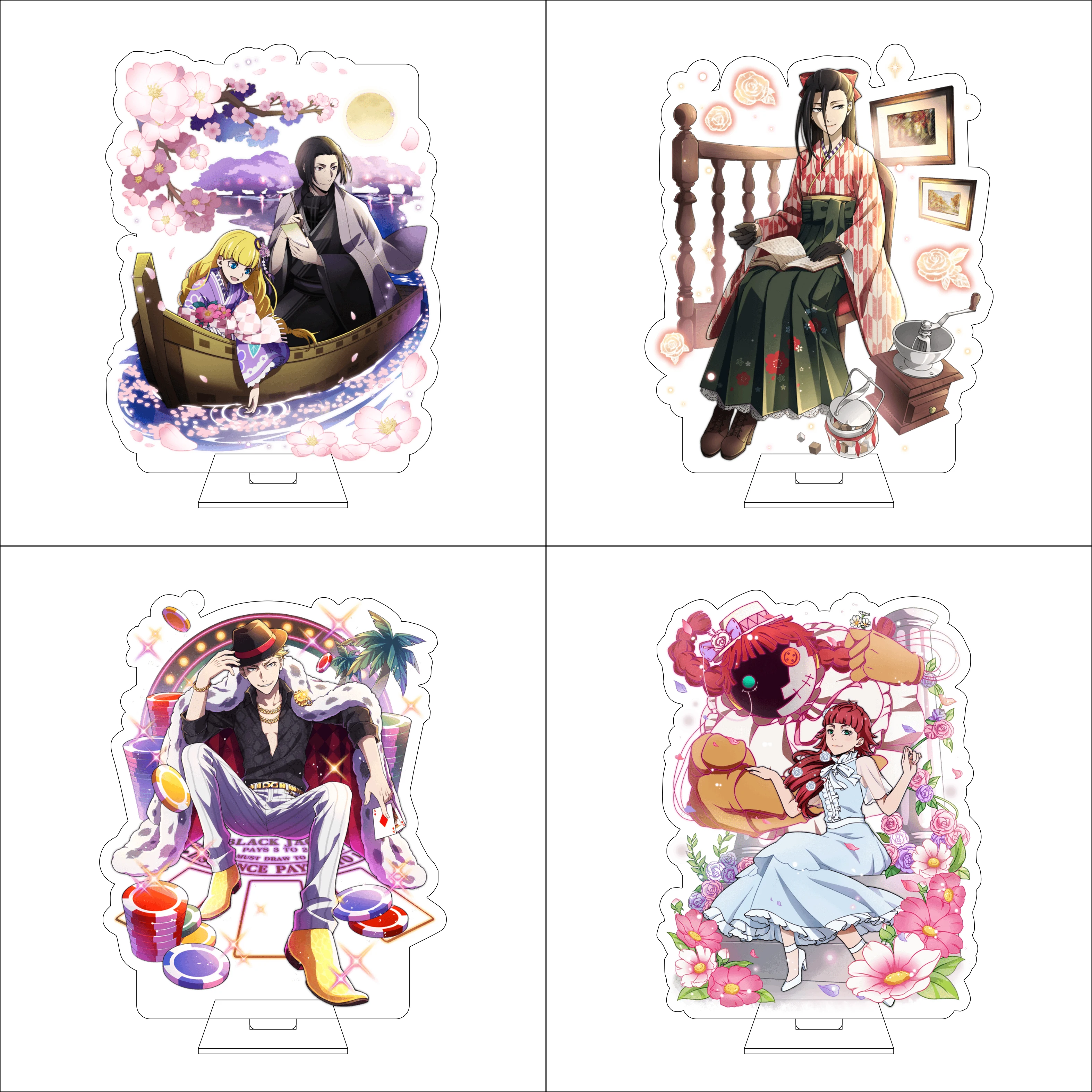 16CM Anime Bungo Stray Dogs Cosplay Acryl-Figur Ständer Sigma Nakajima Atsushi OzakiKouyou Dekorationen Geschenke