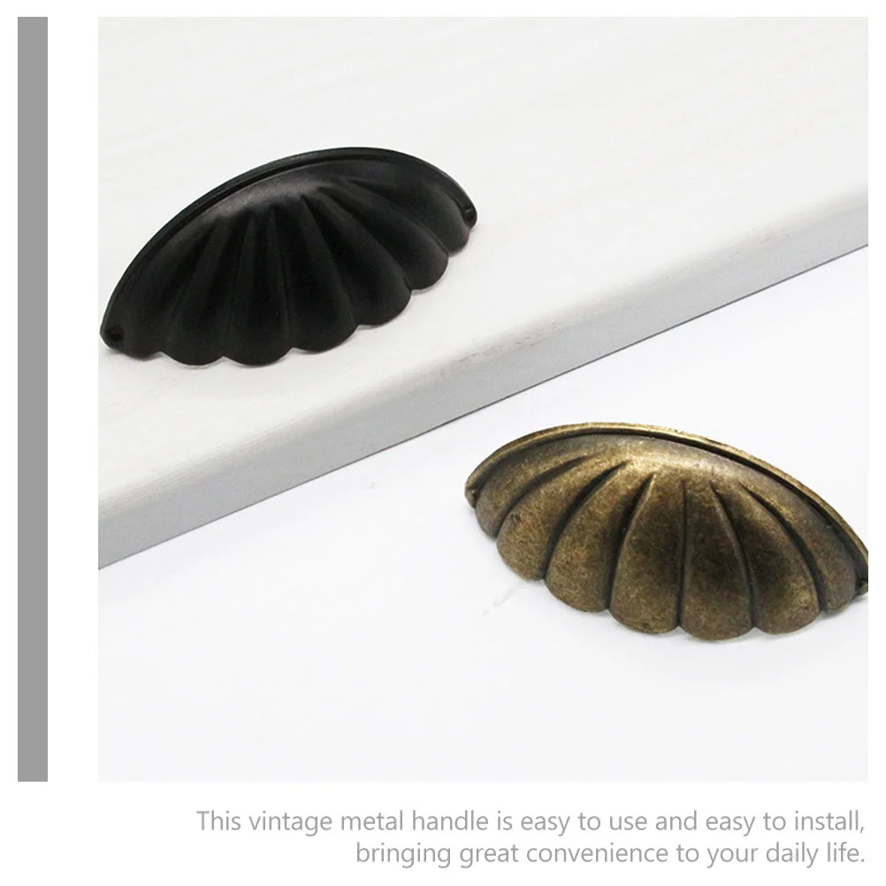 4 Pcs Dresser Knob Shell Handle Drawer Pulls Handles for Cabinets Drawers Kitchen