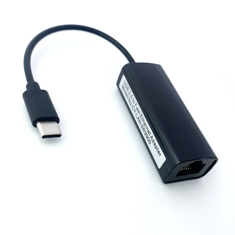 Typ-C zu RJ45 Ethernet-Adapter, USB 100Mbps Netzwerkkarte für Laptop PC, Plug & Play LAN-Konverter – Detail 1