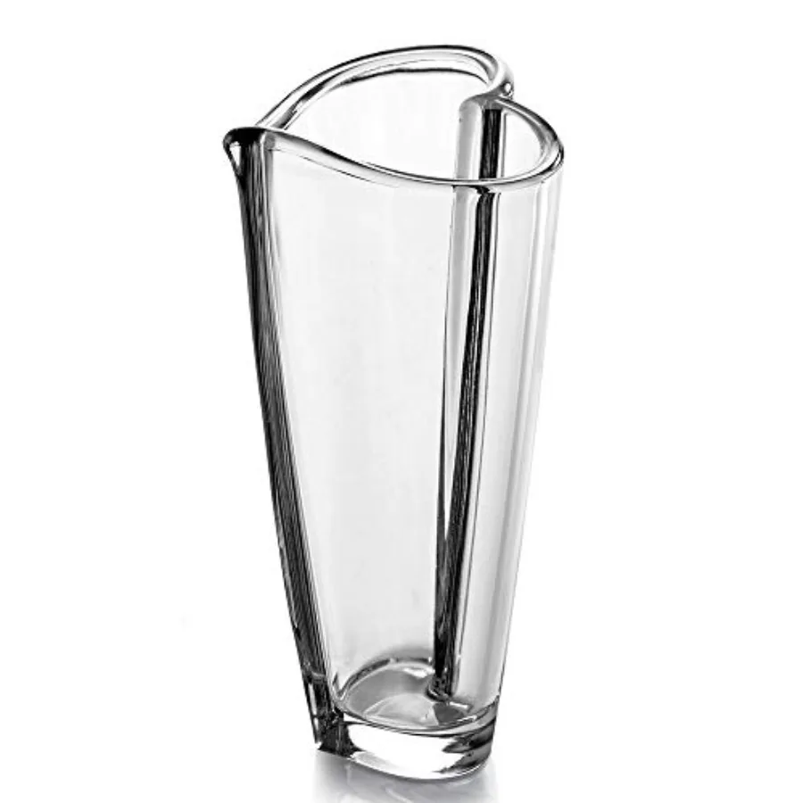 Heart Vase Large for home decor ceramic white elegant curved silhouette and smooth glossy finish