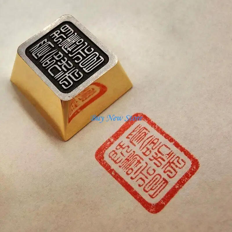 

20CE Metal Keycap Jade Seal Original Zinc Alloy Keycaps for Mechanical Keyboards