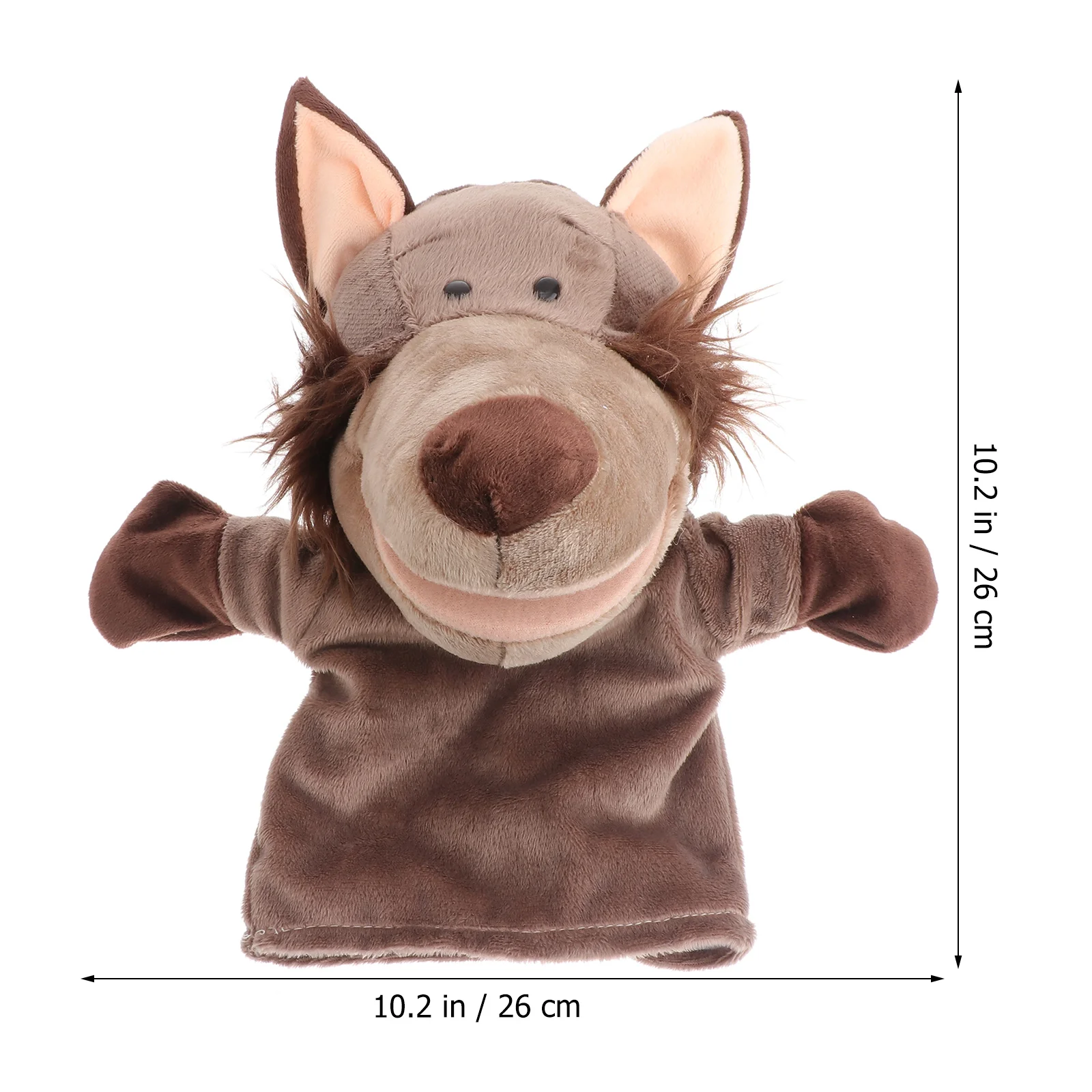 Show Hand Puppet Wolf Storytelling Toy Animal Baby Cartoon Plush Fabric Role Play Interactive Child Children's Toys