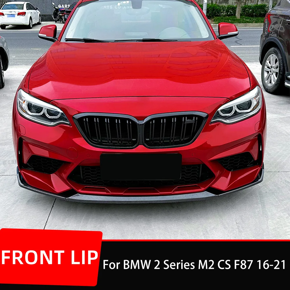 

For BMW 2 Series M2 CS F87 16-21 Front Bumper Lip Chin Spoiler Splitter Diffuser Bodykit Protection Guard Deflector Accessories