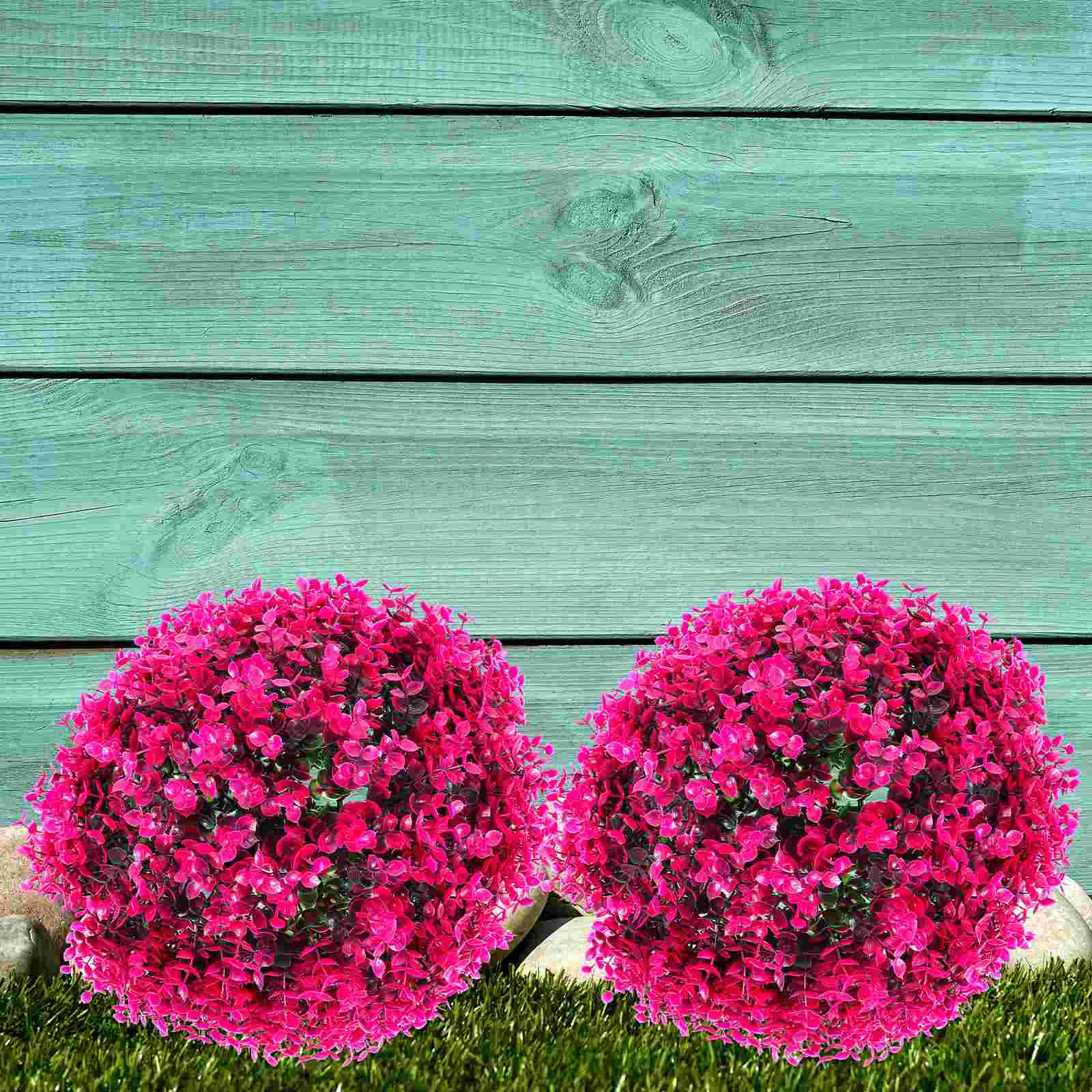 Artificial Flowers for Outdoors Eucalyptus Grass Ball Fake Plant Decorative Ceiling Ornaments Rosy Plastic Mother Plants