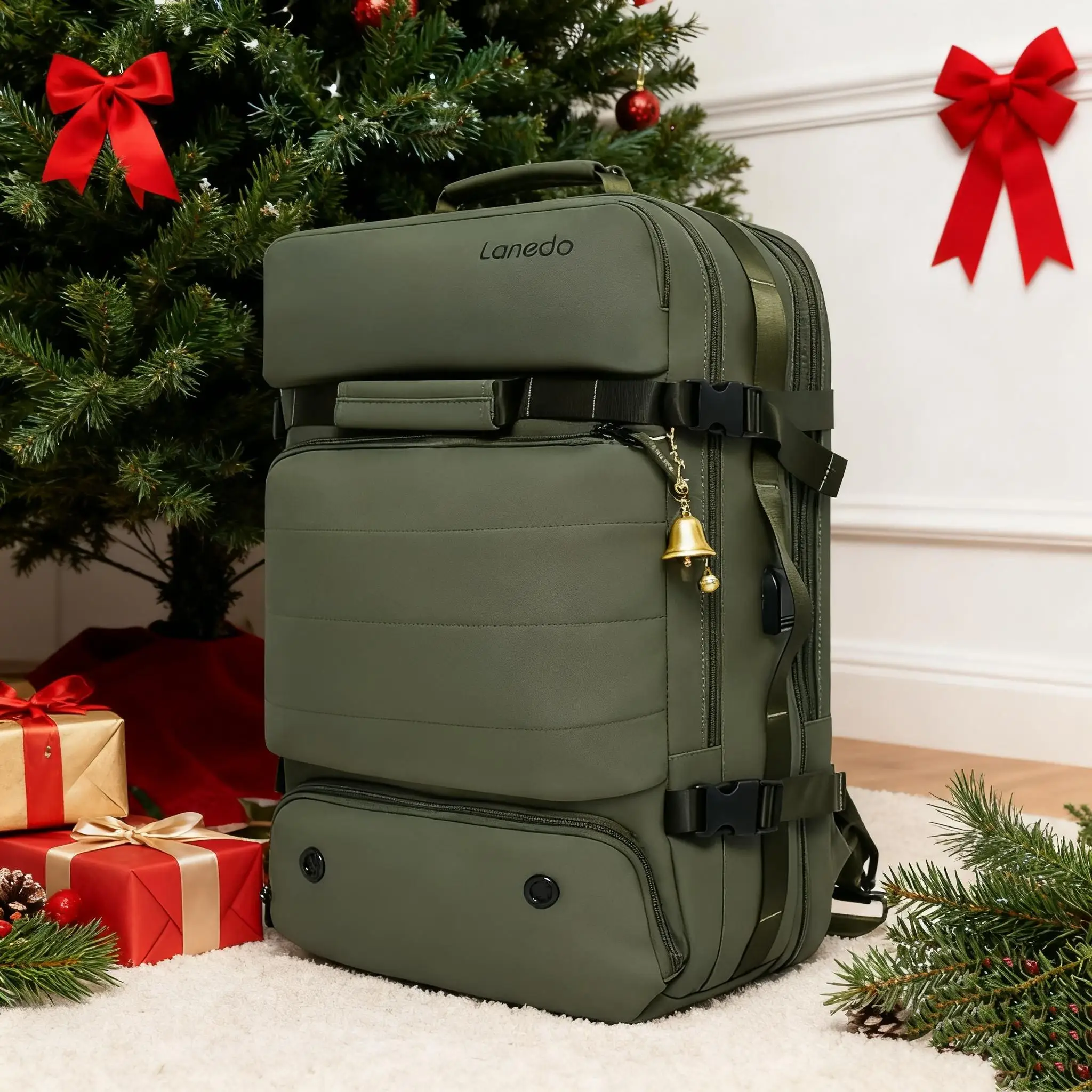 

Heavy Duty Expandable Travel Backpack – Airline-Approved Carry-On with Multi Pockets, Laptop Slot, Wet Bag & USB (Business Use)