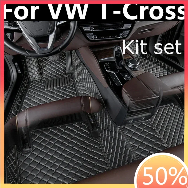 For Volkswagen vw T-Cross Tcross 2023 2022 2021 2020 2019 2018 Car Floor Mats Carpets Parts Covers Auto Interior Accessories