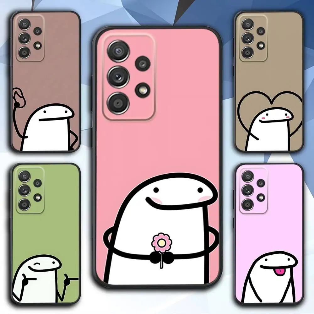 

Phone Case For Samsung S 25,24,23,22,30,21,10,9,Ultra,Plus,Lite,FE,4,5 G Soft Cute F-Flork Funny Memes Black Case