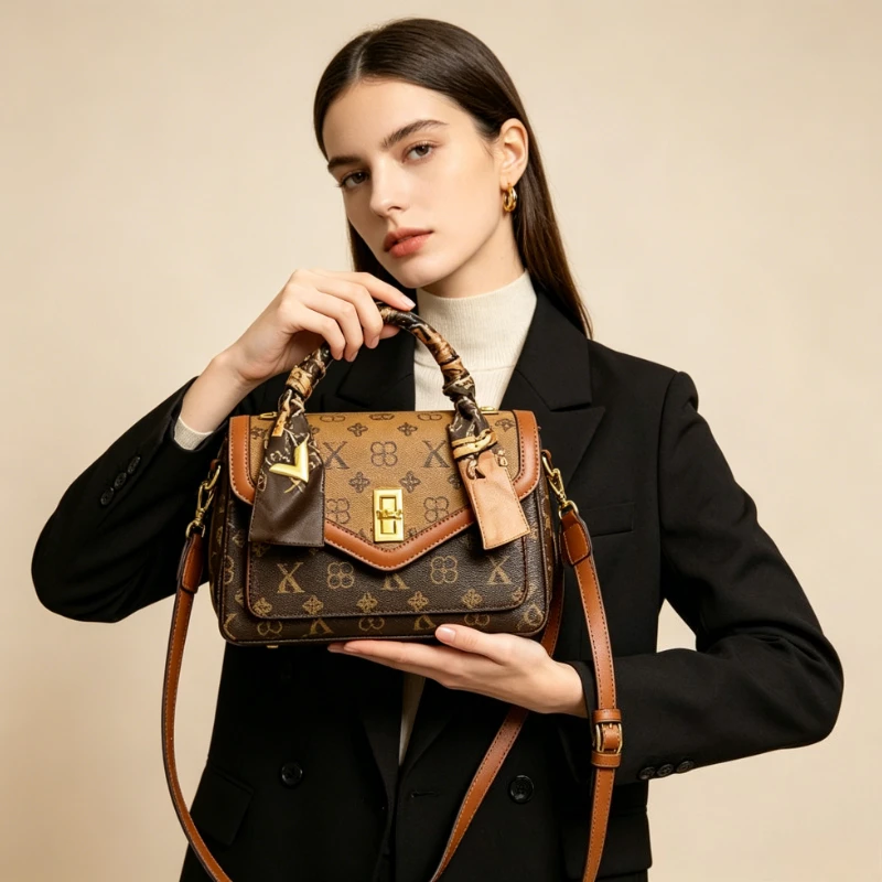 

Luxury Brand Women Leather Tote Bag By Famous Designer - Classic Elegant Crossbody Bag For Everyday Carry