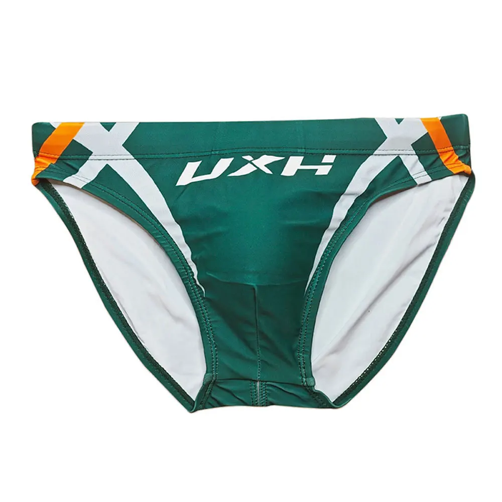 

New men's color matching triangle swimming trunks simple and quick-drying beach classic UHX376