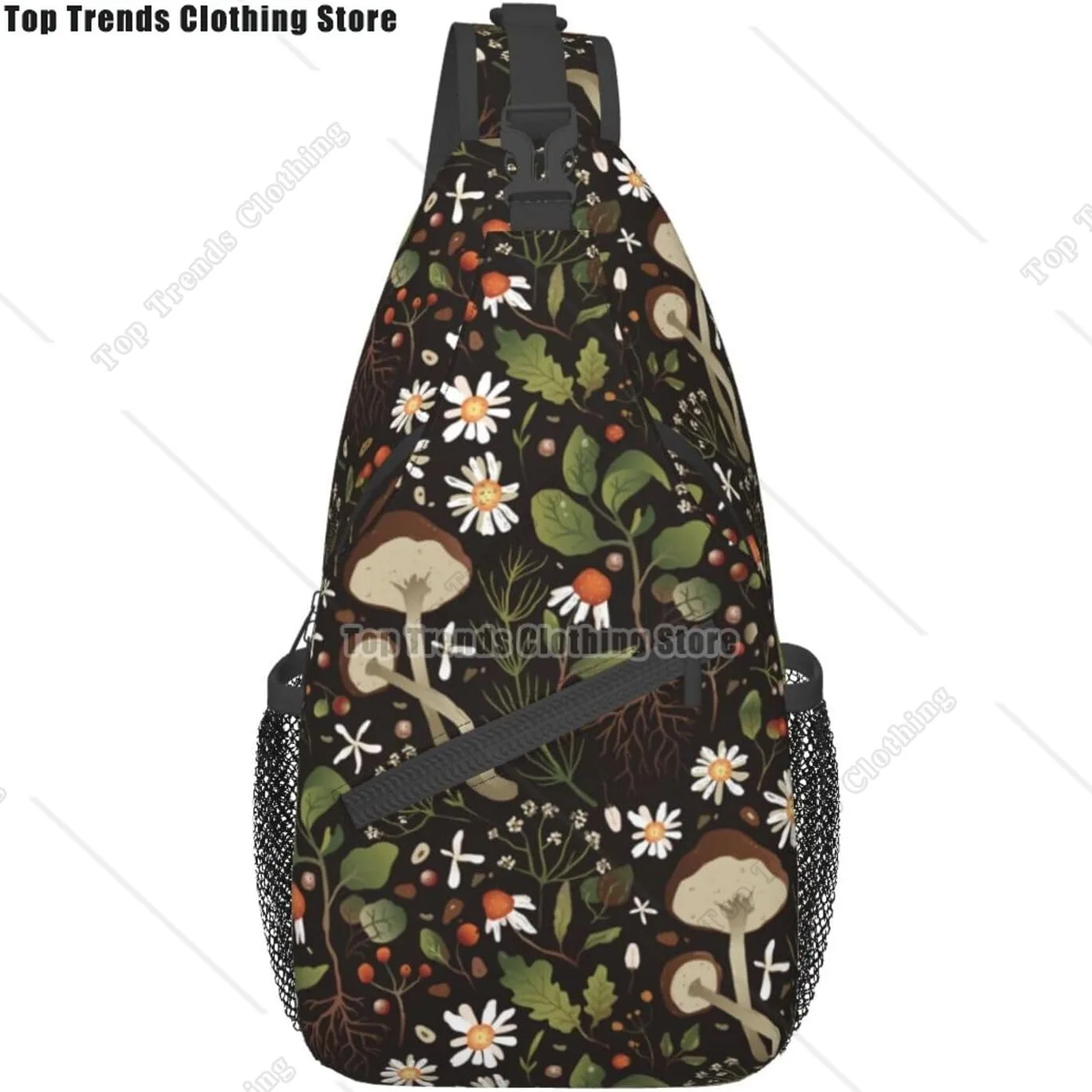 

Wild Mushroom Sling Bag Multipurpose Crossbody Backpack Shoulder Chest Bag for Women Men Travel Hiking Daypack