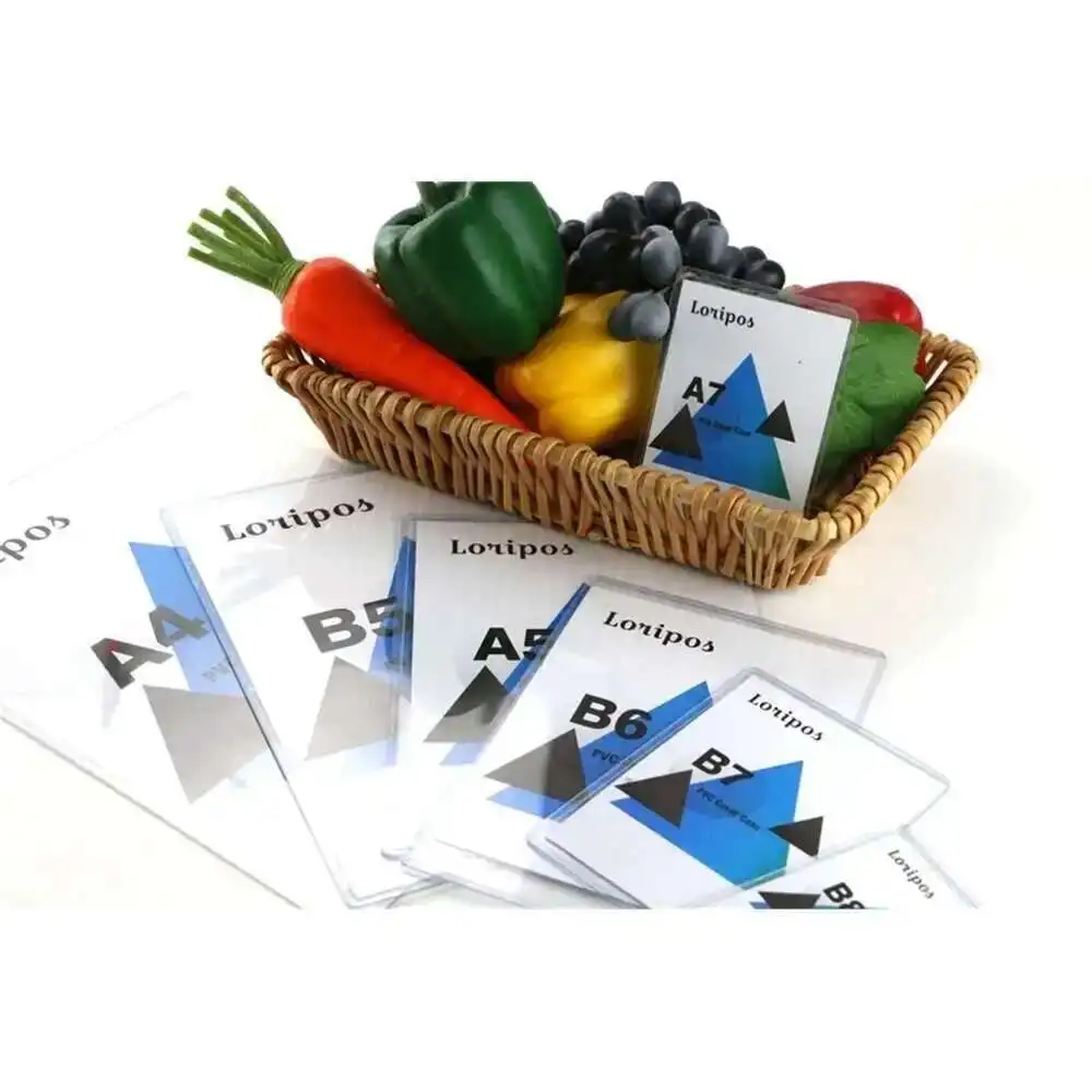 Plastic Sleeve A6 A5 A4 Pvc Frame License Holder Protective Document File Folders Price Tag Card Sign Display Case