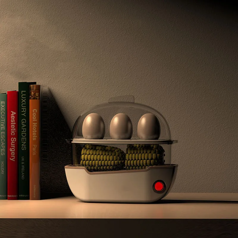 

150W Mini Egg Cooker Multi-function Breakfast Machine Automatic Power Off Electric Steamer Suitable For Boiled Eggs/Pasta