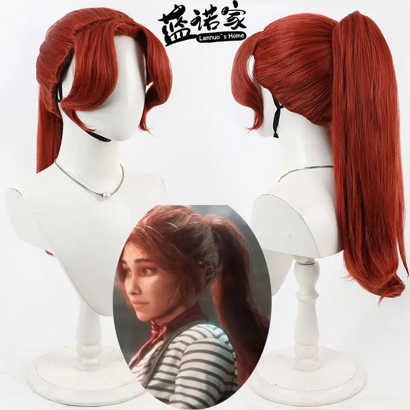 Anime Clair Obscur Expedition 33 Maelle Cosplay Wig Halloween Carnival Party Props Synthetic Hair Heat Resistant Fiber + Wig Cap