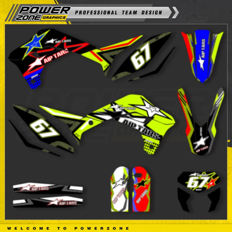 PowerZone Custom Team Graphics Decals  Stickers Kit For SHERCO Sticker 2017 2018 2019 2020 2021 2022 2023 SE SEF 08