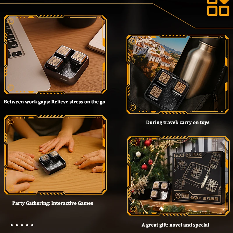 Nouvelle boîte magnétique EDC Fidget Spinner jouet doigt curseur créatif métal doigt pousser carte fête jeu de bureau soulagement du Stress jouets