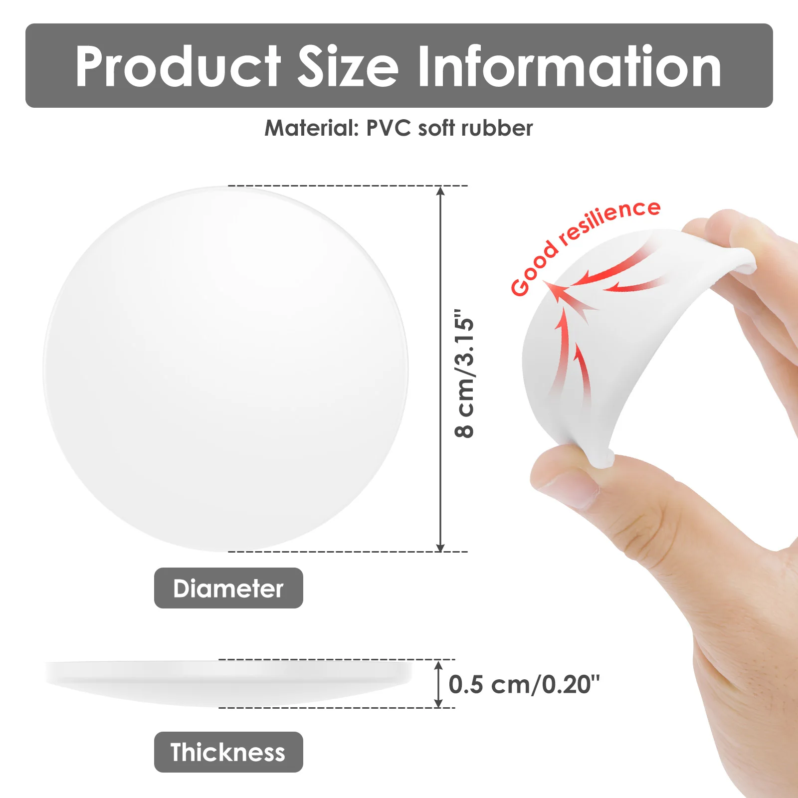 4/16 قطعة الباب سدادة جدار حامي ذاتية اللصق الباب سدادة الصوت المرطب مقبض الباب جدار حامي الباب وقف مصدات