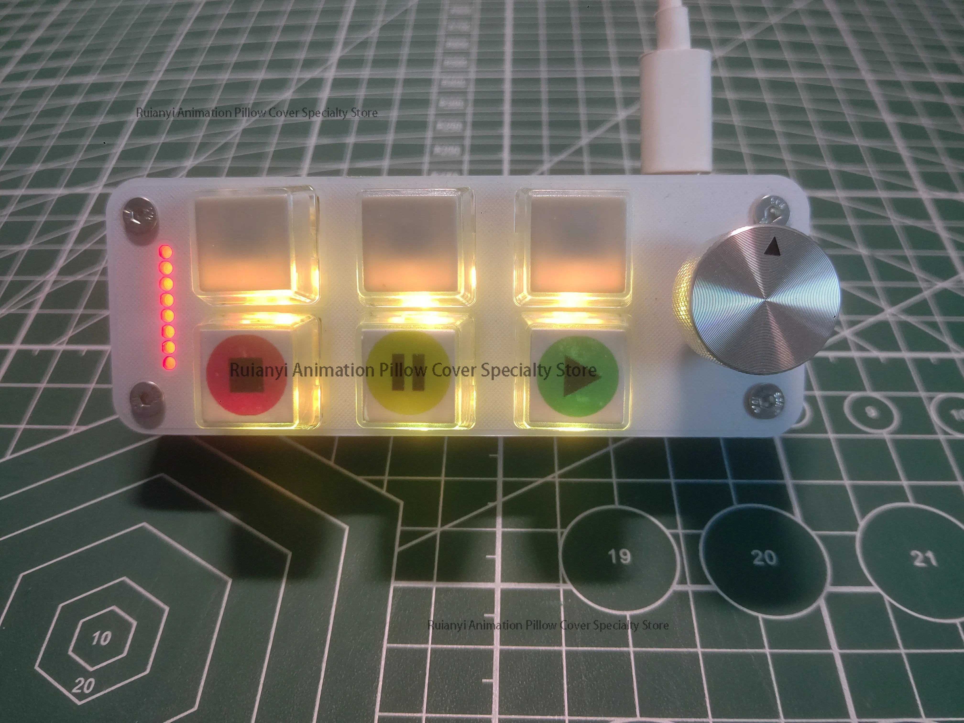 

QLAB dedicated MIDI protocol 6-key 1-knob professional performance media music video playback controller