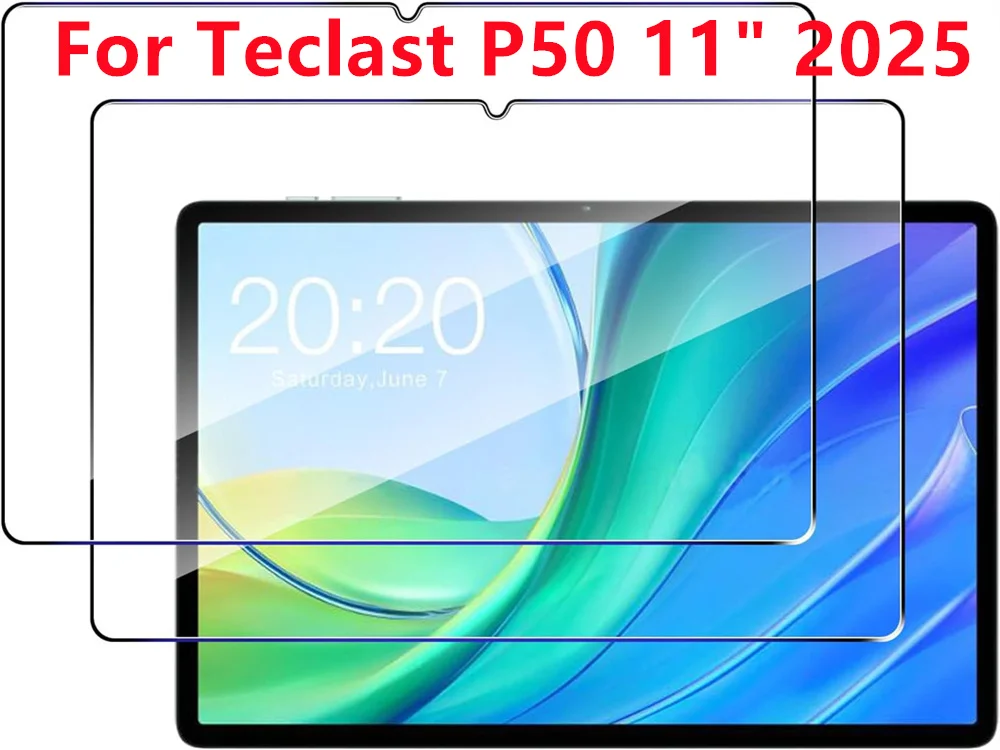 2 Stück 9H Panzerglas Displayschutzfolie für Teclast T65 Max Plus T50 T60 Pro M50S P50T Mini 8.7 11 13.4 Zoll HD Schutzfolie