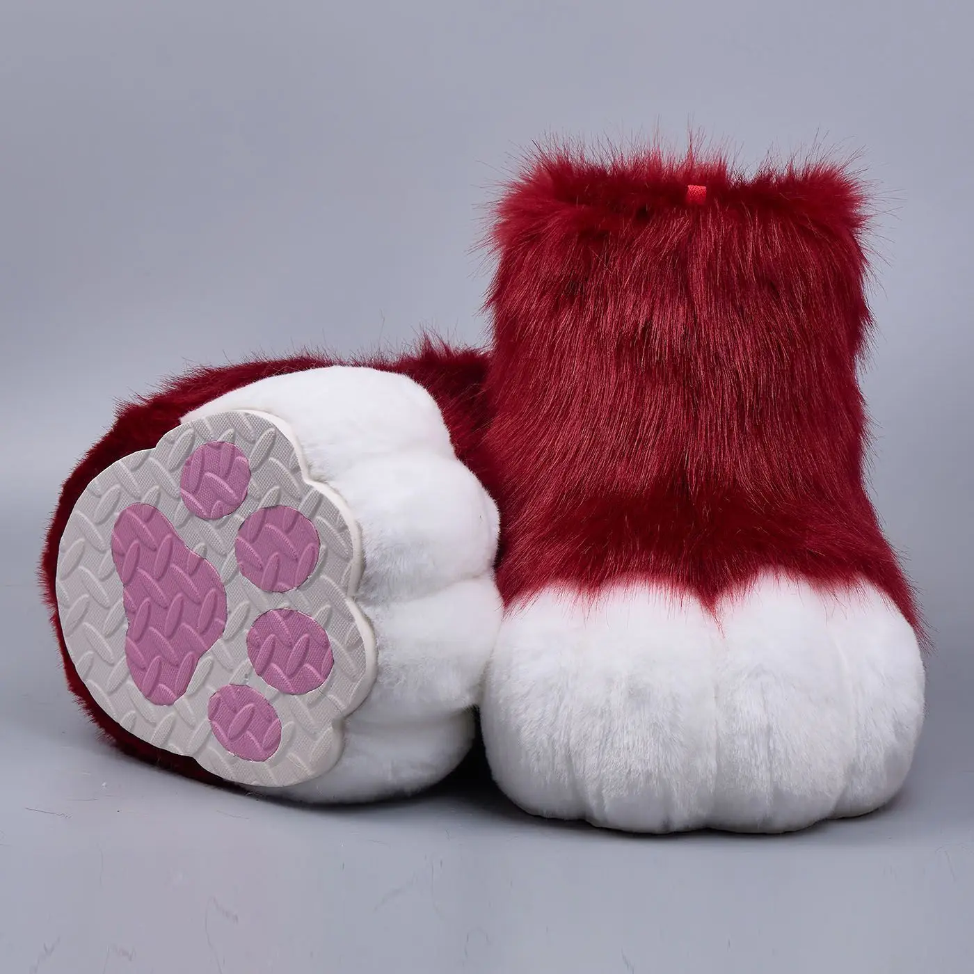 Fursuit Kigurumi Colorful Cat Paws Shoes Cartoon Plush Furry Cosplay Kig Costume Cats Feet Nail Tiger Claws Shoe Haloween Party