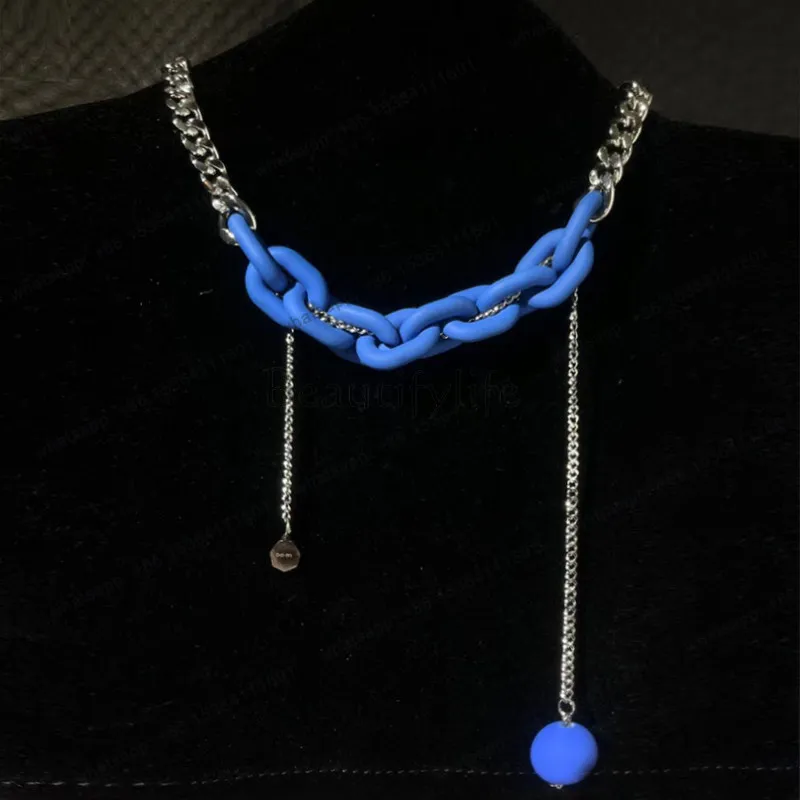 LJY Klein Blue Female Light Luxury niche Design Hip Hop Sweet Cool Babes Blue