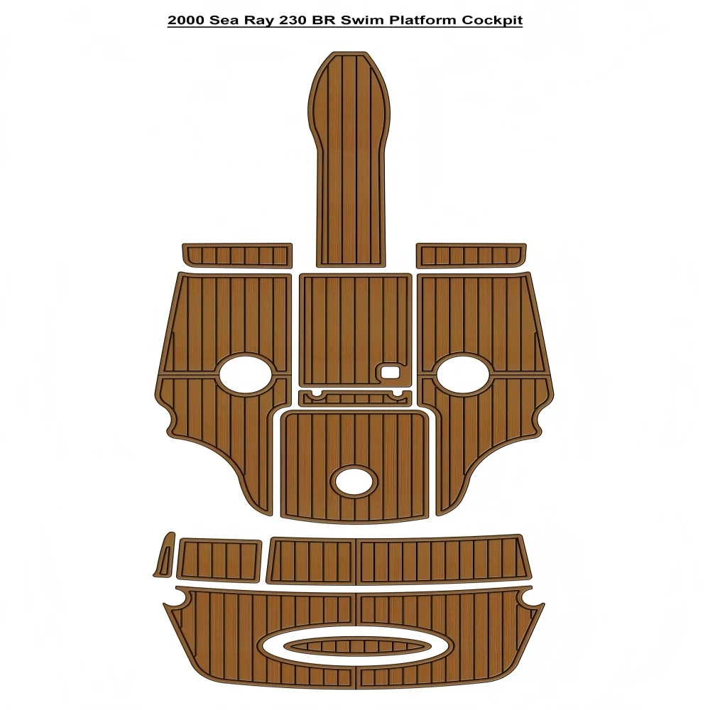 

2000 Sea Ray 230 BR Swim Platform Cockpit Boat EVA Faux Flooring Pad Mat SeaDek MarineMat Gatorstep Style Self Adhesive