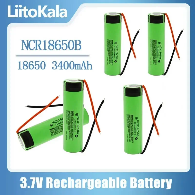 Original Liitokala 3.7V NCR18650B 3400mah  18650  Lithium Rechargeable Battery Welding Nickel Sheet Batteries