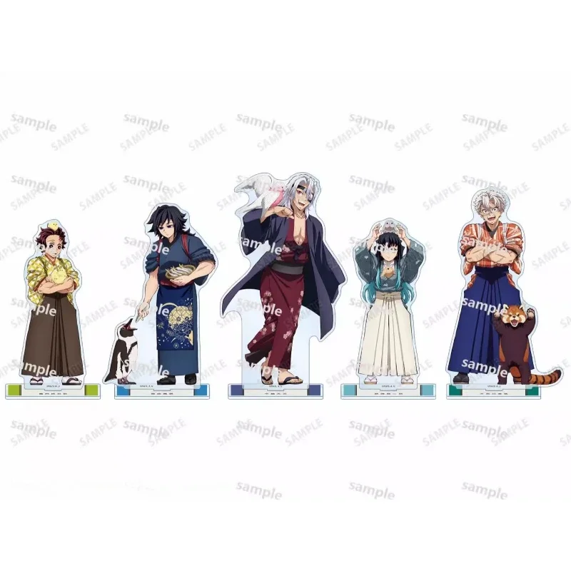 Game Tomioka Giyuu Shinazugawa Sanemi Kamado Tanjirou Hashibira Inosuke Acrylic Stand Doll Anime Figure Model Cosplay Toy Gift