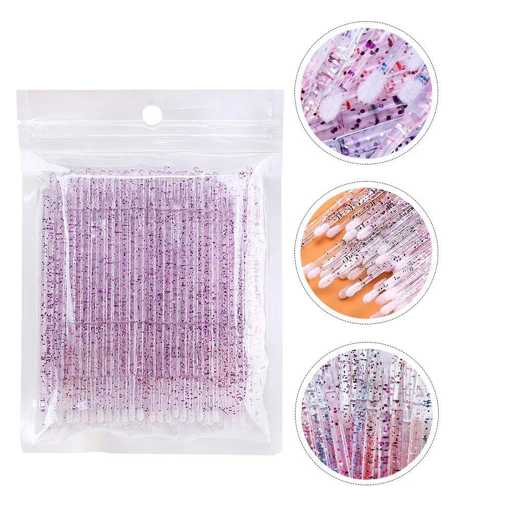 

200Pcs Plastic Eyelash Brushes Comfortable Feel Cleaning Rods for Eyelash Grafting and Daily Makeup Routine