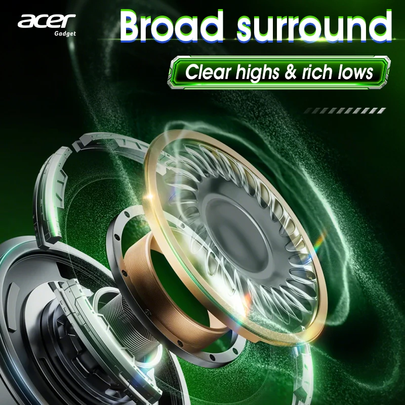 سماعة بلوتوث لاسلكية Acer Ohr625، تقليل ضوضاء المكالمات داخل الأذن، مريحة في الارتداء، مناسبة للرياضة والألعاب والترفيه، مع علبة شحن من النوع C، متوافقة مع الهواتف المحمولة وأجهزة الكمبيوتر اللوحية #2