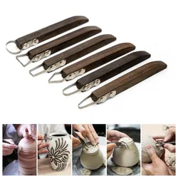 Pottery Tool Trimming Scraper Replaceable Head Ring Scraper DIY Ceramic Texture Carving Clay Sculpture Scraping Trimming Tool