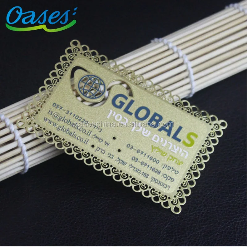 piecesMetal business cards printing with low priceCustom