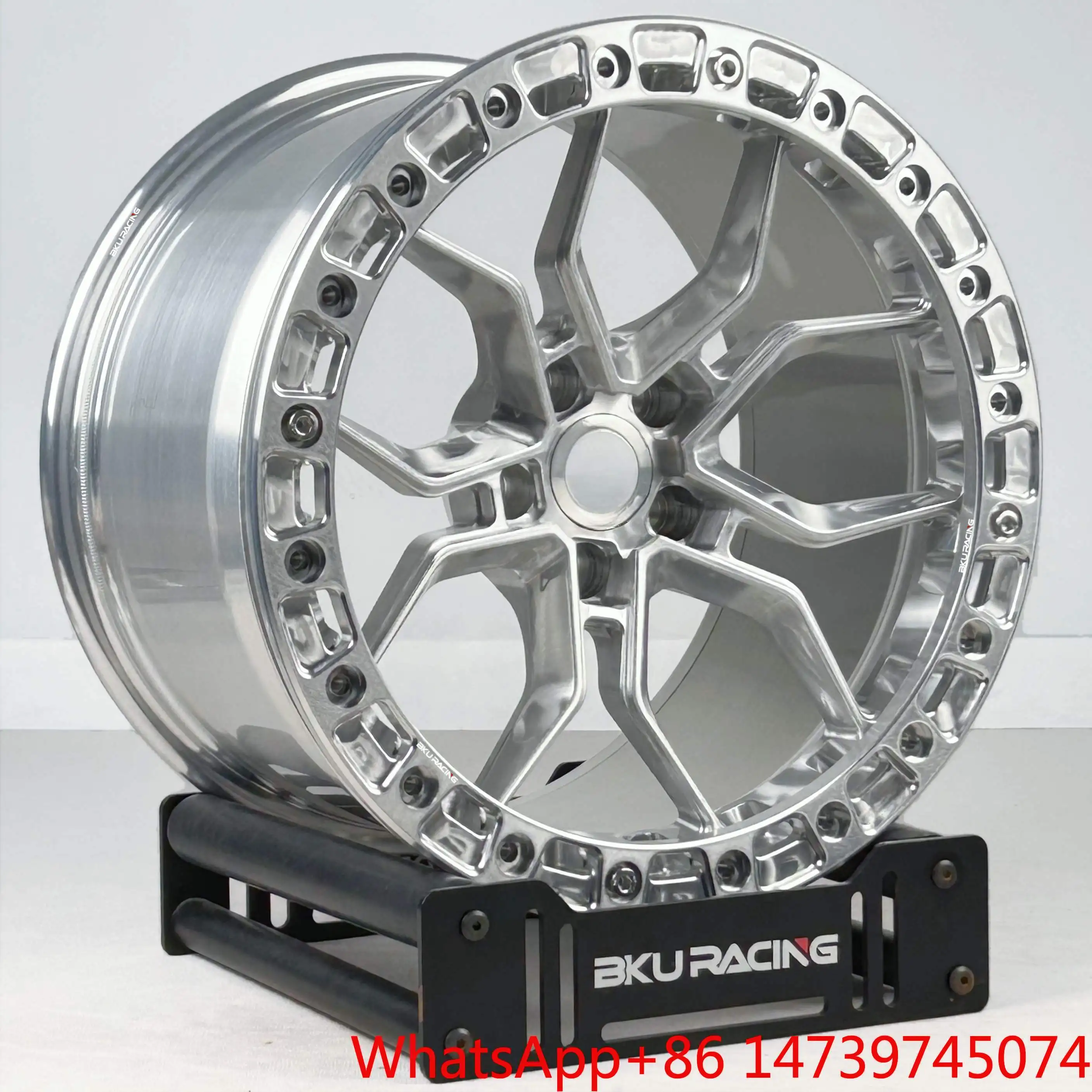 Performance WheelsBku Forged 5X115 Beadlock Wheels For Dodge Challenger SRT Hellcat Rims 17 18 19 Inch Custom Monoblock Alloy Mu