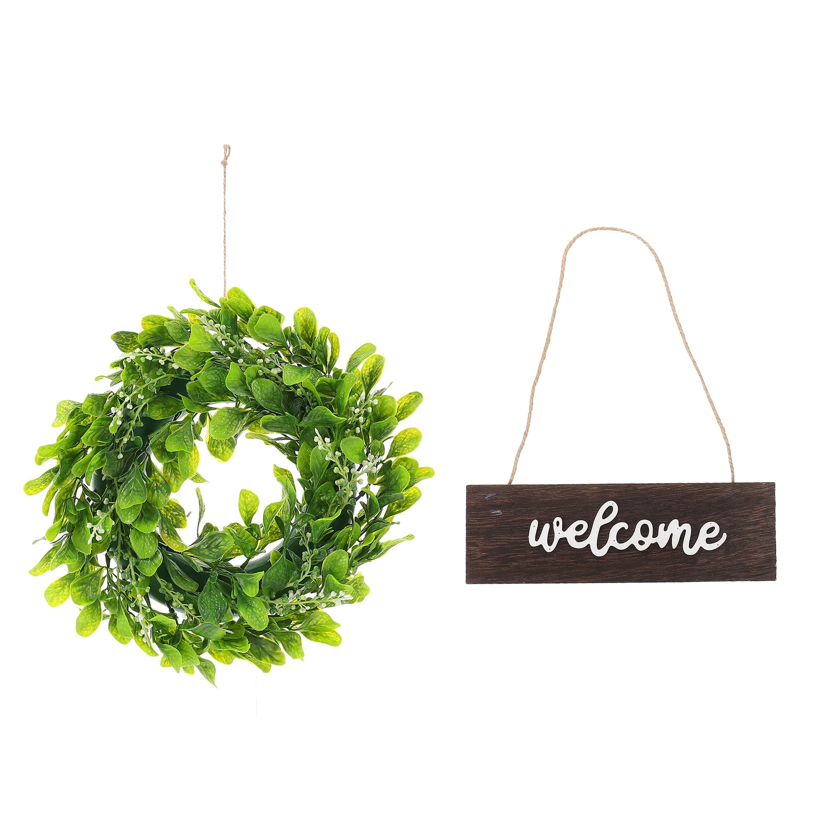 

1set 1Set Artificial Holly Wreath For Door Hanging Pendant Home Holiday Decoration Fake Plants Indoor Outdoor Festive Decor